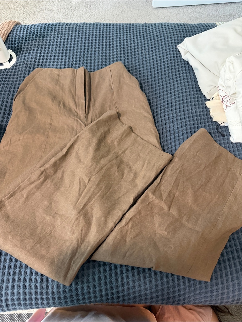 DISSH Women's Brown Chino-Style High-Waist Pants